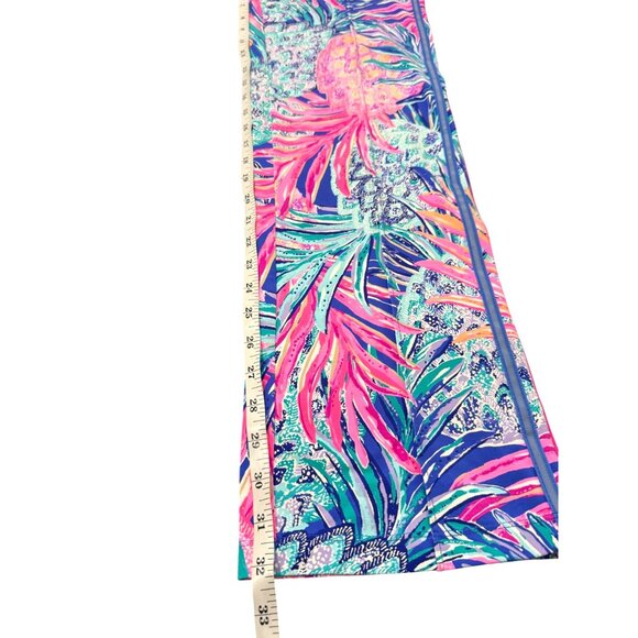Lilly Pulitzer Luxletic Corso Pant UPF 50+ Borealis Blue Tropic Down Low Size S - Picture 5 of 8